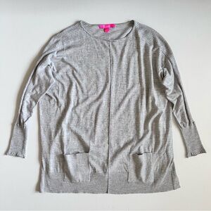 Lilly Pulitzer Grey Joslyn Tunic Sweater Small